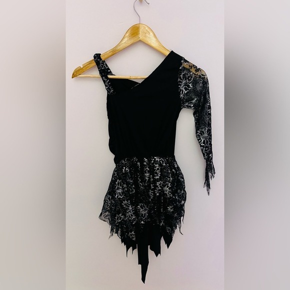 Girls Gothic Embroidered Black Skull Costume Dress Halloween Size 7-8‎ - Picture 7 of 7